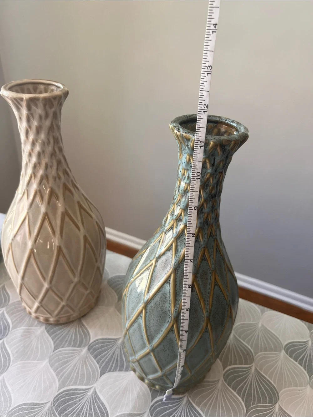 3 Pieces Scandinavian Style Pottery Ceramic Vases
